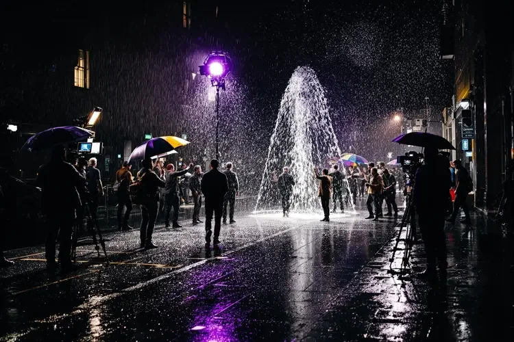 银色回声雨夜戏拍摄：一场戏拍了 17 个雨夜 - 理论影院